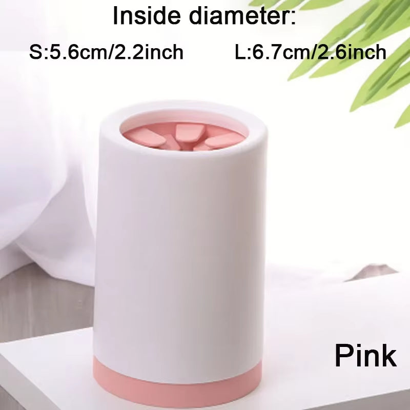 Outdoor Portable Pet Dog Paw Cleaner Cup Soft Silicone Foot Washer Clean Dog Paws One Click Manual Quick Feet Wash Cleaner