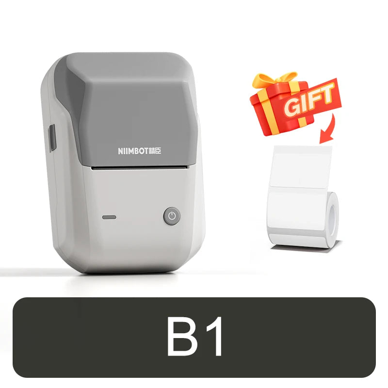 B1 Thermal Label Printer Bluetooth Portable Pocket Label Maker Barcode QR Code Self-Adhesive Sticker Labeling Machine