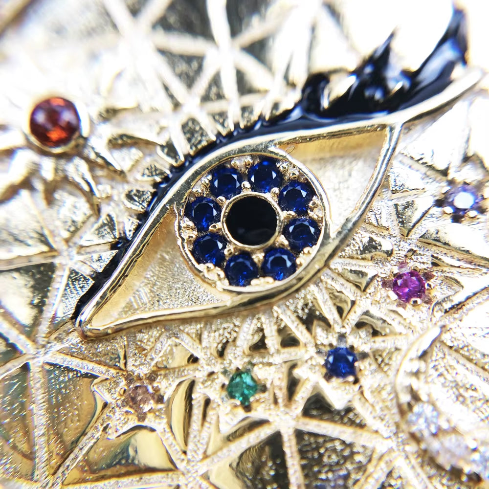 Necklace Amulet Magical Lucky Symbols New Fine Jewelry Europe 925 Sterling Silver Wheel of Fortune Gift for Women Men