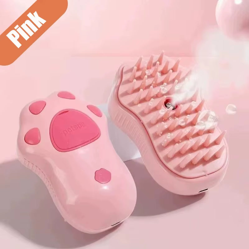 3 in 1 Cat Dog Steamy Brush Steam Brush Electric Sprayer for Massage Pet Grooming Tool Shedding Electric Sprays Massage Combs