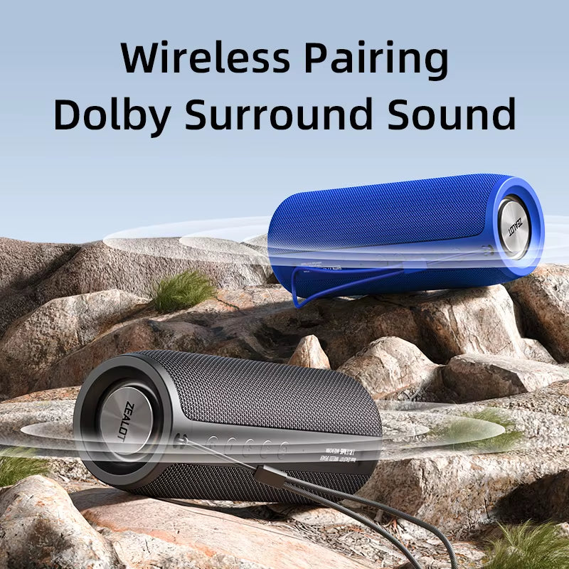-S51 Bluetooth Speaker Bass Powerful Wireless Subwoofer Waterproof Sound Box Supports TF TWS USB Flash Drive