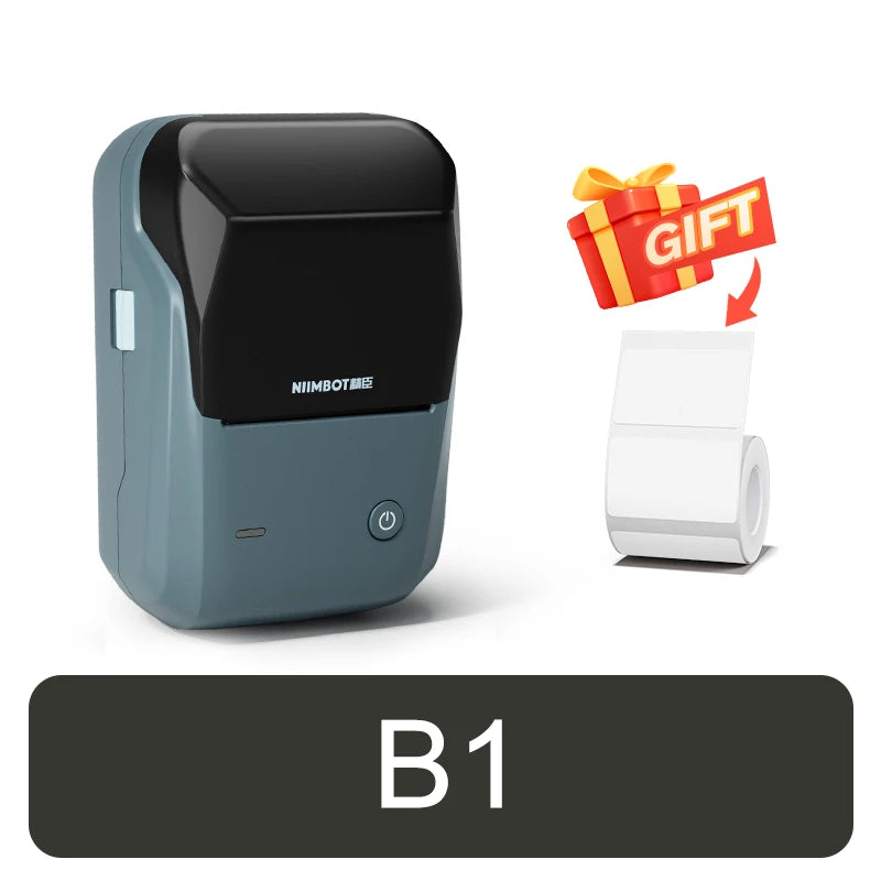 B1 Thermal Label Printer Bluetooth Portable Pocket Label Maker Barcode QR Code Self-Adhesive Sticker Labeling Machine