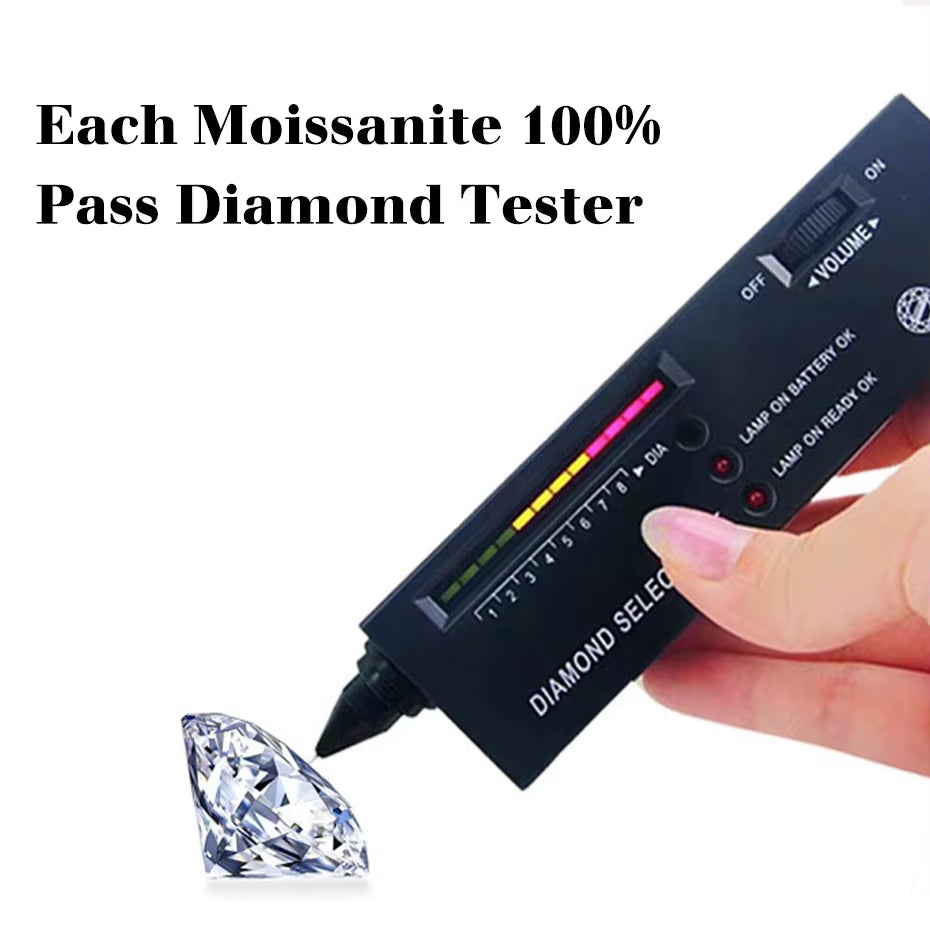 Real 2 Carats Moissanite Rings for Women Solid 925 Sterling Silver Wedding Band Luxury Female Jewelry Accessories Gift for Girls