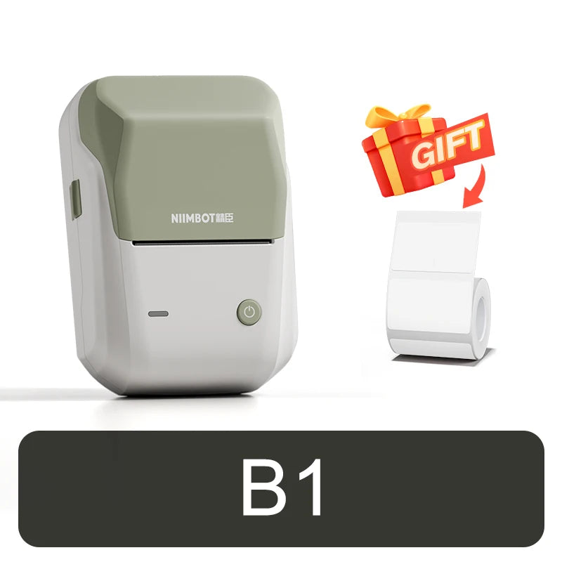 B1 Thermal Label Printer Bluetooth Portable Pocket Label Maker Barcode QR Code Self-Adhesive Sticker Labeling Machine