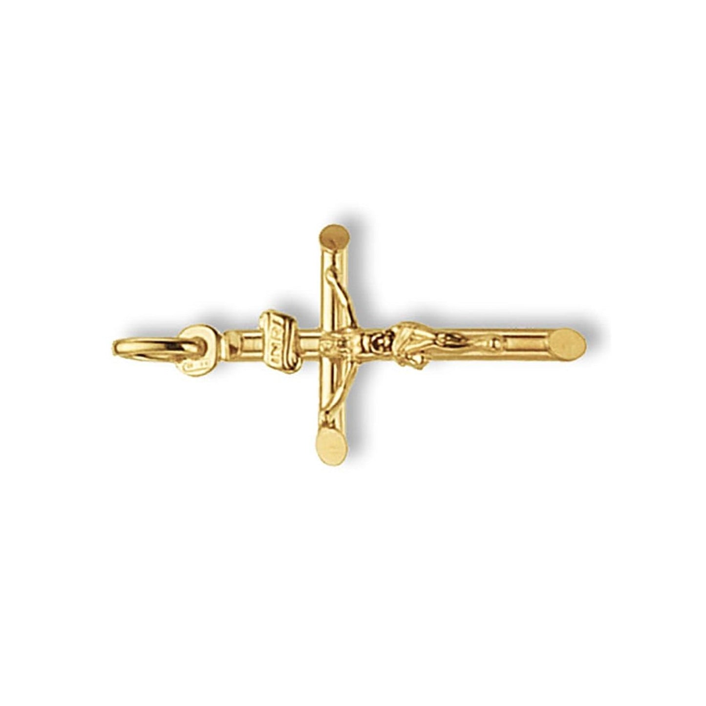 9Ct Yellow Gold Crucifix Cross Pendant Medium 30 X 15Mm Christening Communion