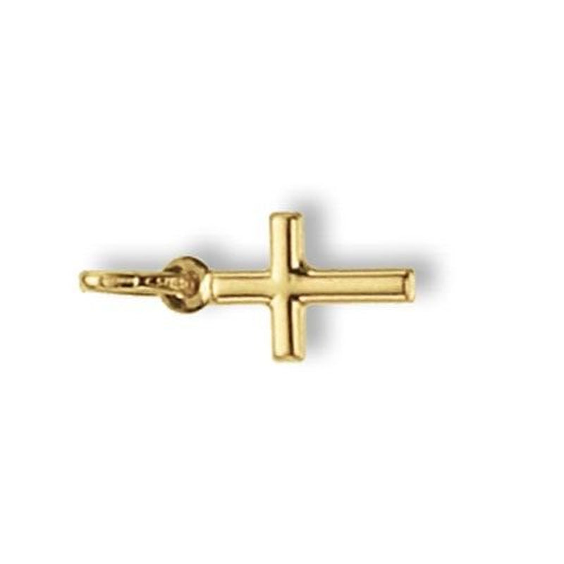 9Ct Yellow Gold Cross Pendant 13 X 7Mm Small Religious Christianity Christening