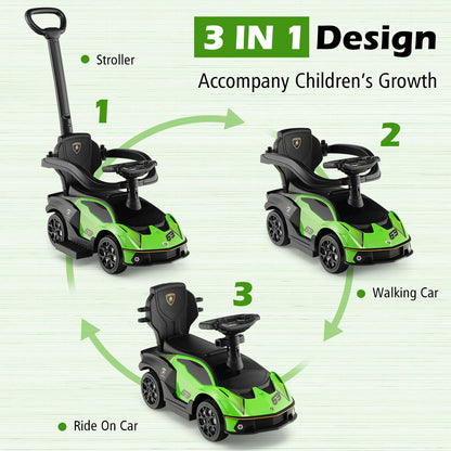 Kids Licensed Lamborghini Ride on Car with Push Handle