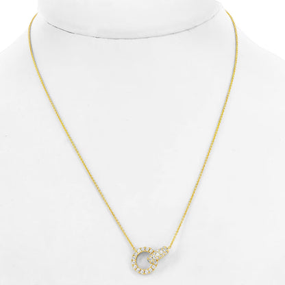 0.50Ctw round Brilliant Cut Diamond Necklace, 14Ct Yellow Gold