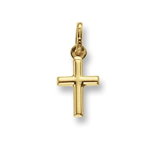 9Ct Yellow Gold Cross Pendant 13 X 7Mm Small Religious Christianity Christening