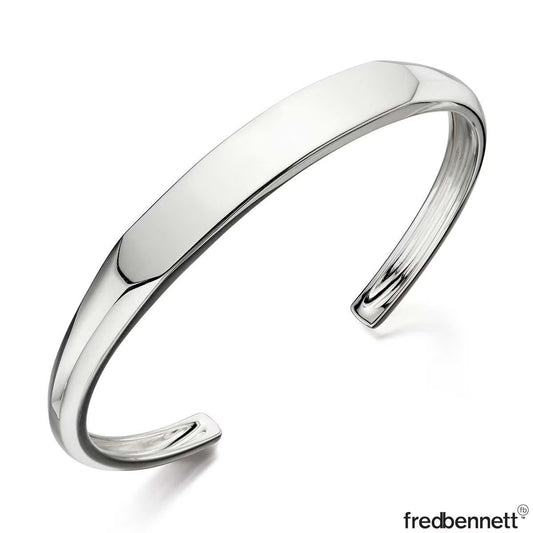 Sterling Silver Flat Top Bangle