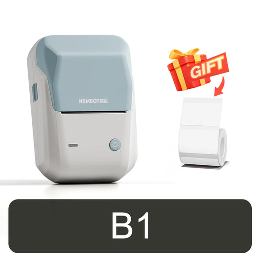 B1 Thermal Label Printer Bluetooth Portable Pocket Label Maker Barcode QR Code Self-Adhesive Sticker Labeling Machine