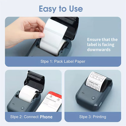 B1 Thermal Label Printer Bluetooth Portable Pocket Label Maker Barcode QR Code Self-Adhesive Sticker Labeling Machine