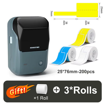 B1 Thermal Label Printer Bluetooth Portable Pocket Label Maker Barcode QR Code Self-Adhesive Sticker Labeling Machine
