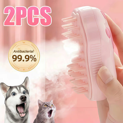 3 in 1 Cat Dog Steamy Brush Steam Brush Electric Sprayer for Massage Pet Grooming Tool Shedding Electric Sprays Massage Combs