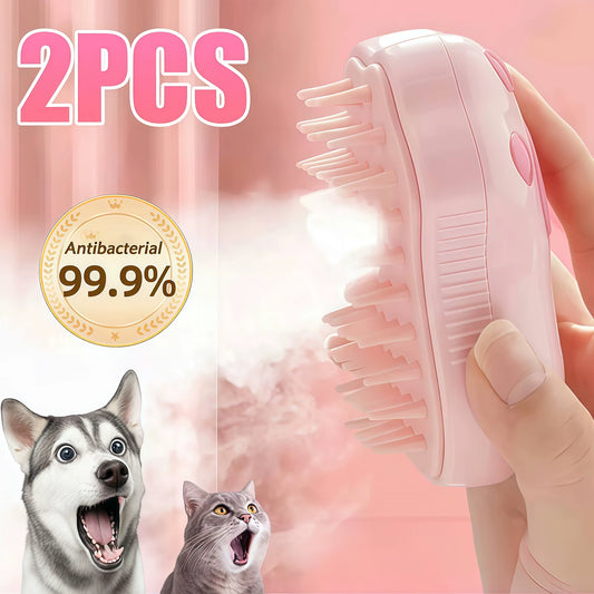 3 in 1 Cat Dog Steamy Brush Steam Brush Electric Sprayer for Massage Pet Grooming Tool Shedding Electric Sprays Massage Combs