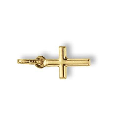 9Ct Yellow Gold Cross Pendant 13 X 7Mm Small Religious Christianity Christening
