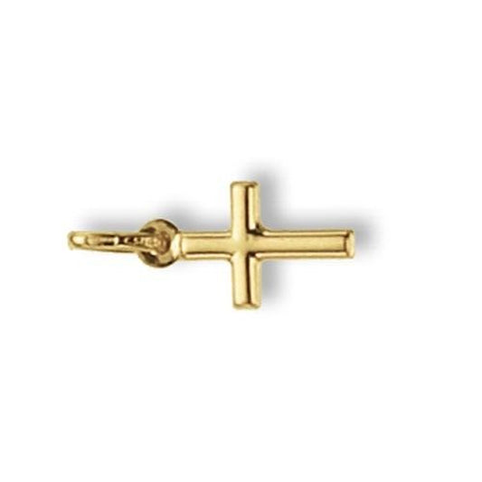 9Ct Yellow Gold Cross Pendant 13 X 7Mm Small Religious Christianity Christening